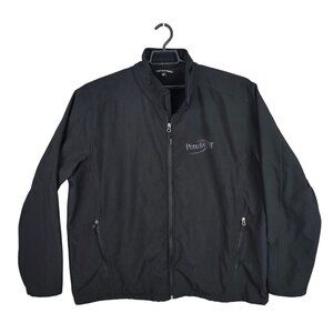 Mens Port Authority Black Softshell Full Zip Jacket PennWell Fleece Lined 3XL